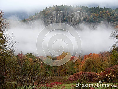 Misty Fall morning. Stock Photo