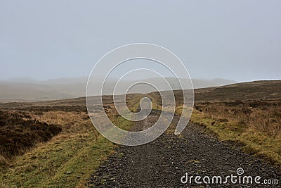 Misty Moorland Landscape of West Central Scotland Stock Photo
