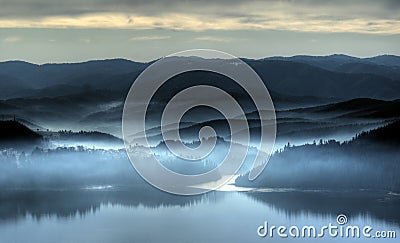 Misty morning Stock Photo