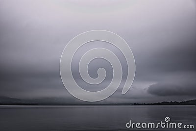 Misty morning at Loch Lomond Stock Photo