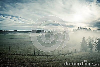 Misty scenery Stock Photo