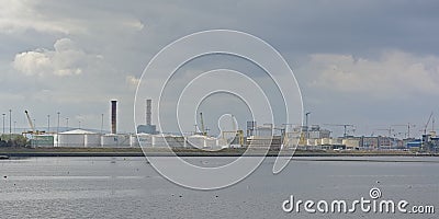 Misty view from across the water on Poolberg peninsula, Editorial Stock Photo