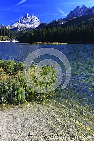 Misurina Lake Stock Photo