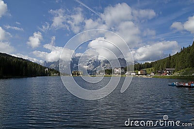 Misurina Lake, Auronzo di Cadore, Belluno, Italy Stock Photo