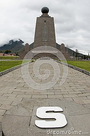 Mitad del mundo equator ecuador Stock Photo