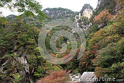 Mitake Shosenkyo gorges and Kakuenbo Stock Photo