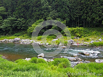 Mitake Valley in Okutama, Tokyo Stock Photo