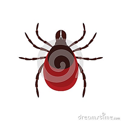 Mite parasites. Tick parasite. Acarus. Vector illustration Vector Illustration