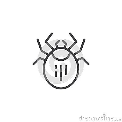 Mite pest line icon Vector Illustration