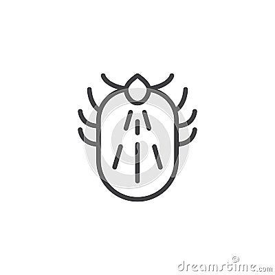 Mite pests line icon Vector Illustration