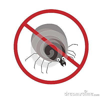 Mite. tick a blood-sucking insect. The parasite is a tick. Summer epidemic. Lyme Disease Vector Illustration