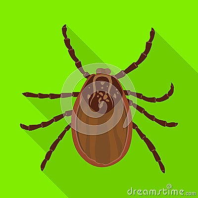Mite vector icon.Flat vector icon isolated on white background mite. Vector Illustration