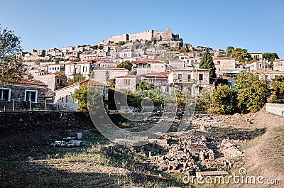 Mithymna or Molyvos Editorial Stock Photo