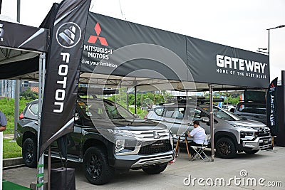 Mitsubishi booth at 4X4 Expo in Quezon City, Philippines Editorial Stock Photo