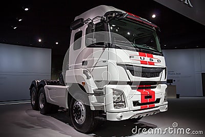 Mitsubishi Fuso TV truck Editorial Stock Photo