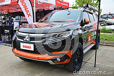 Mitsubishi montero sport at 4X4 Expo in Quezon City, Philippines Editorial Stock Photo