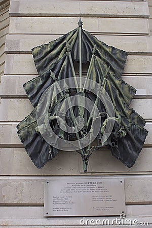 Mitterand memorial in Paris france Stock Photo