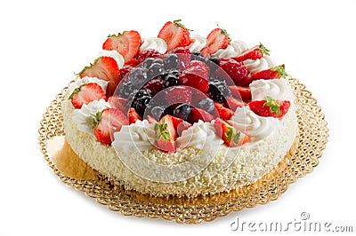 Mix berries cake Stock Photo