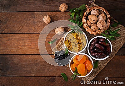 Mix dried fruits Stock Photo