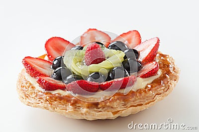 Mix fruit tart Stock Photo