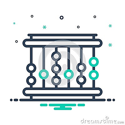 Mix icon for Counting, kids and calculation Vector Illustration