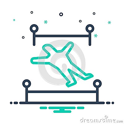 Mix icon for Crime, offense and body Vector Illustration