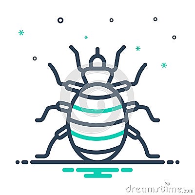Mix icon for Flea, bite and bug Vector Illustration