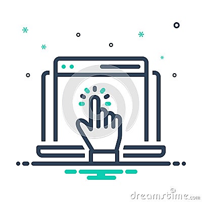Mix icon for Interaction, website and software Vector Illustration