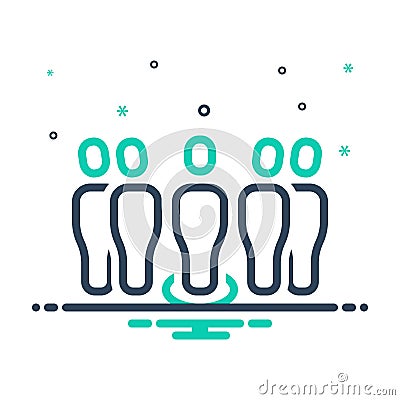 Mix icon for Joining, collaboration and union Stock Photo