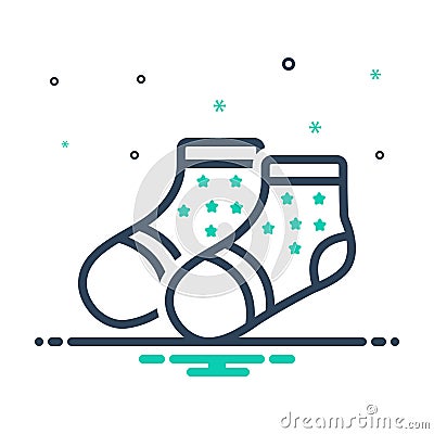 Mix icon for Socks, hosiery and nudes Vector Illustration