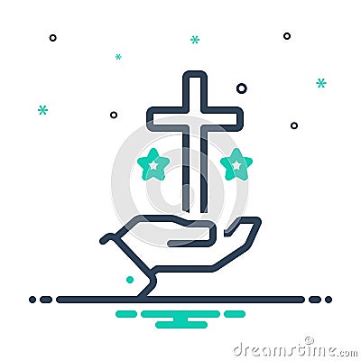 Mix icon for Truth, veracity and reality Stock Photo