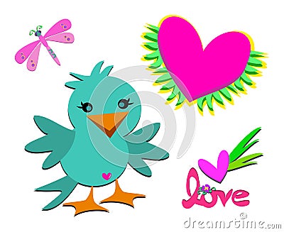 Mix of Loving Pictures Vector Illustration