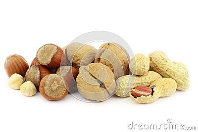 Mix of nuts Stock Photo