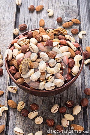 Mix of nuts Stock Photo