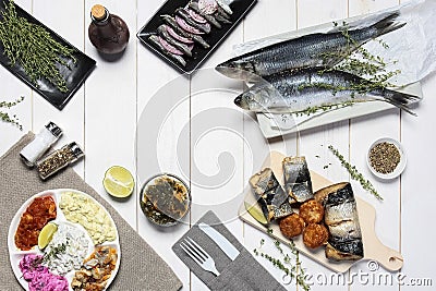 Mix of seafood Stock Photo