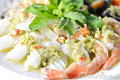 Mix seafood Stock Photo