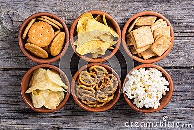 Mix of snacks Stock Photo