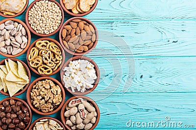 Mix of snacks Stock Photo