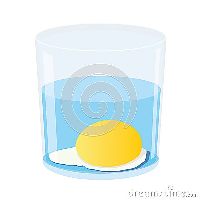 Eggs in a glass on white background Cartoon Illustration