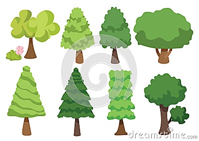 Tree vector icon isolated on white background, Tree logo concept Stock Photo