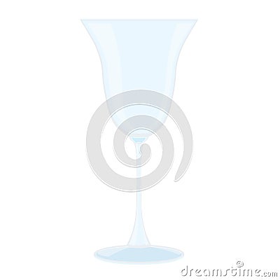 Glass of champagne on white background Cartoon Illustration