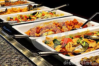 Mixed Asian food Stock Photo