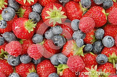 Mixed berries Stock Photo