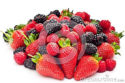 Mixed berries Stock Photo