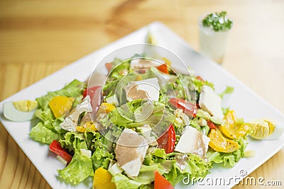 Mixed chicken salad plate Stock Photo