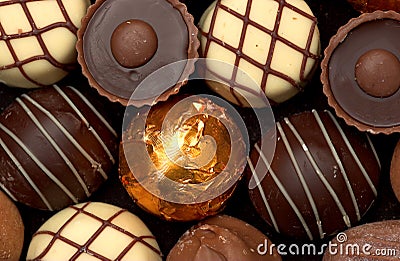 Mixed Chocolates Stock Photo