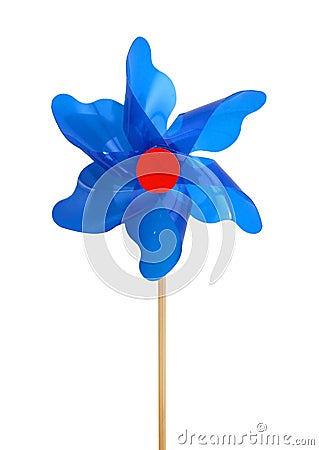 Mixed color Pinwheel, toy fan isolated Stock Photo