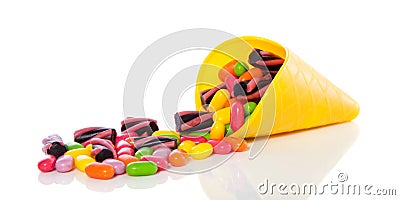 Mixed colorful candy sweets Stock Photo