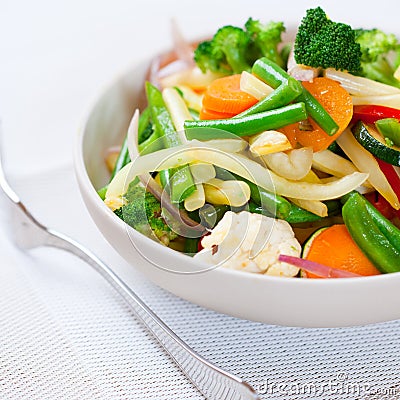 Mixed Cooked Vegetables On A Plate Stock Photography - Image: 20330572