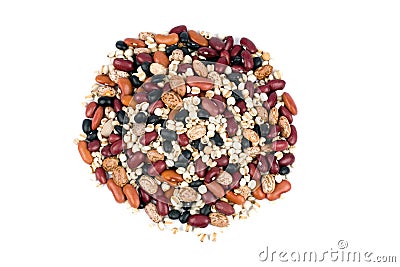 Mixed dried beans Stock Photo